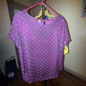 Purple Geometric Women's Top
